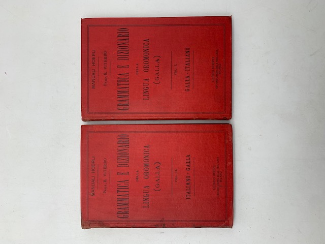 Grammatica e dizionario della lingua oromonica (Galla). Vol. I. Galla-italiano; Vol. II. Italiano-Galla